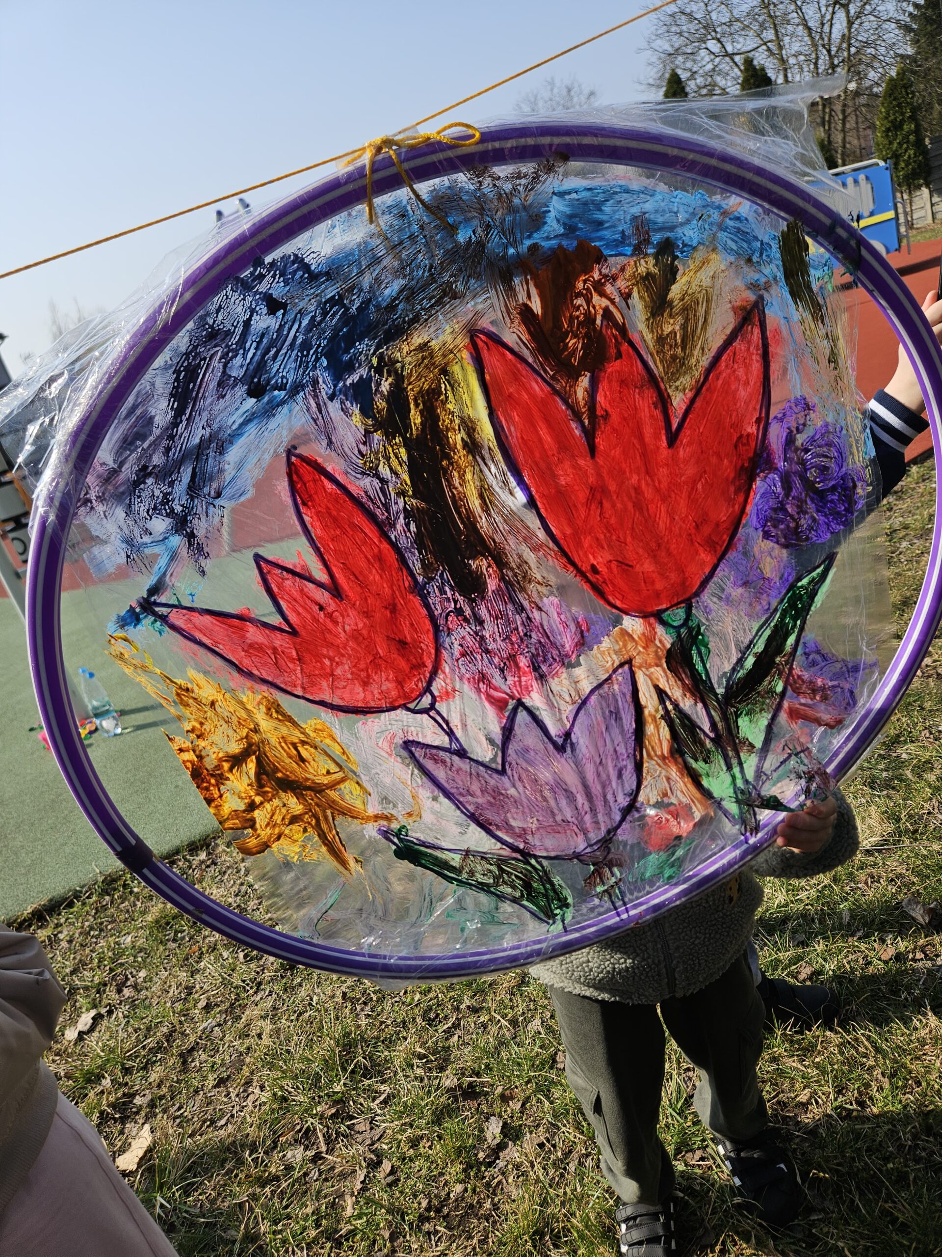 Muchomorki-zajęcia plastyczne w ogrodzie